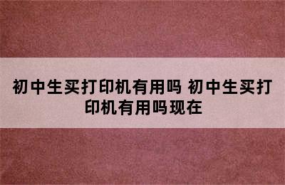 初中生买打印机有用吗 初中生买打印机有用吗现在